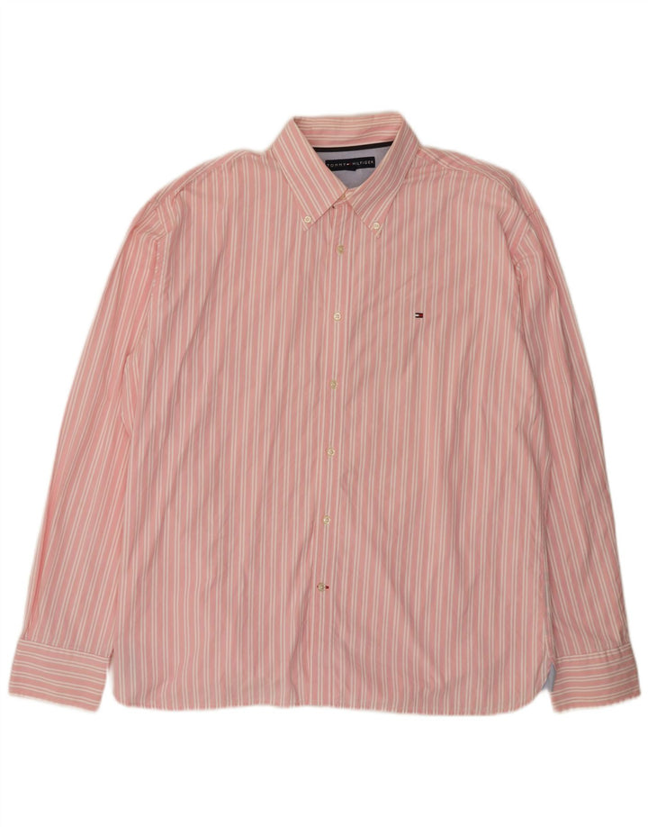 Cămașă pentru bărbați Tommy Hilfiger 2XL roz cu dungi