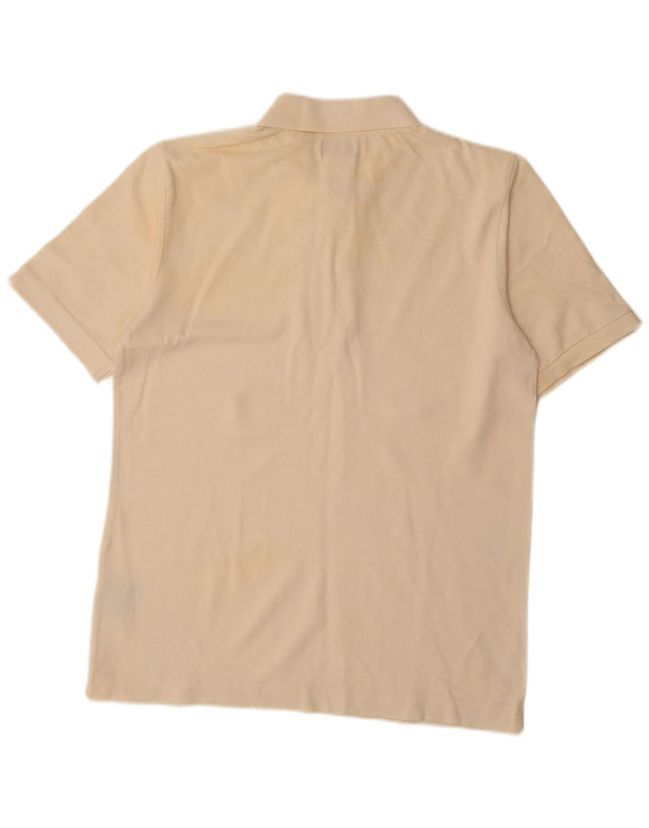 KAPPA Mens Polo Shirt Medium Off White Cotton