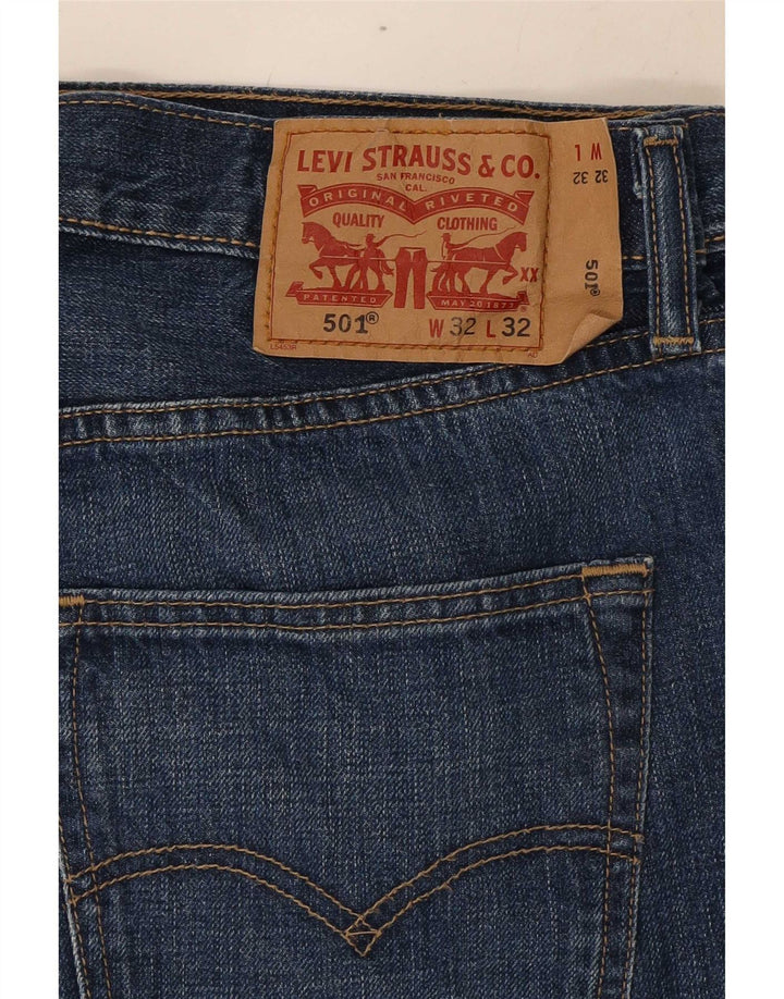 Blugi drepti pentru bărbați Levi's 501 W32 L32 bumbac bleumarin