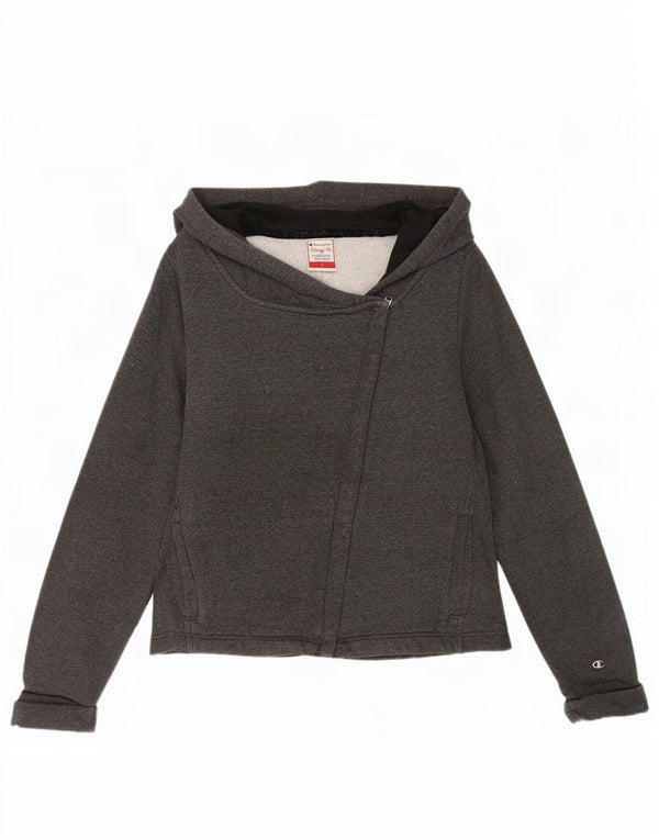 Pulover Champion pentru femei Heritage Fit, cu fermoar, bumbac, gri, UK 10