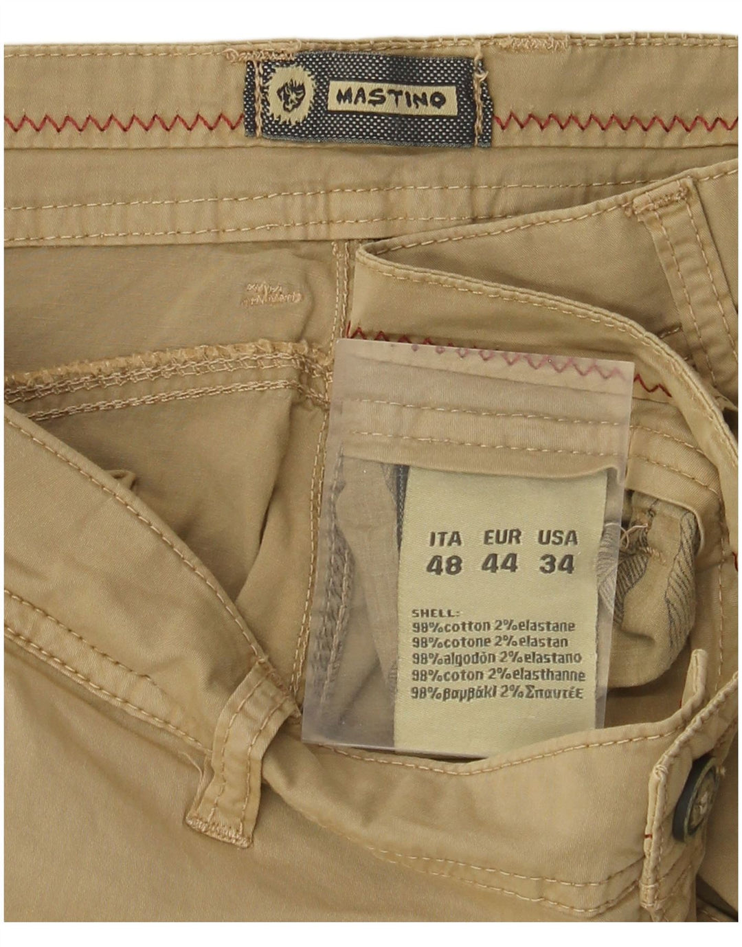 Pantaloni scurți cargo vintage pentru bărbați IT 48 Medium W34 Bej Bumbac