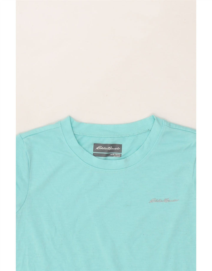 EDDIE BAUER Girls T-Shirt Top 10-11 Years Medium  Blue Polyester Vintage Eddie Bauer and Second-Hand Eddie Bauer from Messina Hembry 