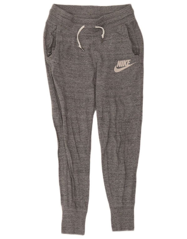 Pantaloni de trening Nike pentru femei Crop Pantaloni de jogging UK 6 XS Bumbac cu pete gri