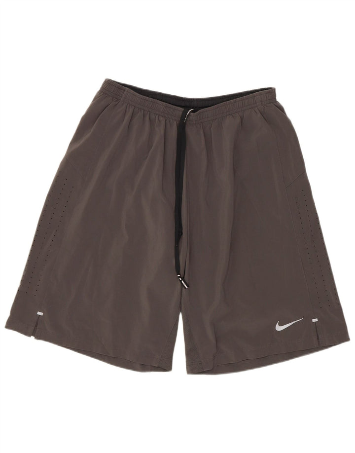 Pantaloni scurți sport Nike pentru bărbați, gri mediu, poliester