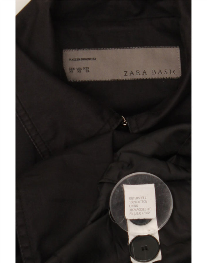 Trenci pentru femei ZARA UK 6 XS bumbac negru