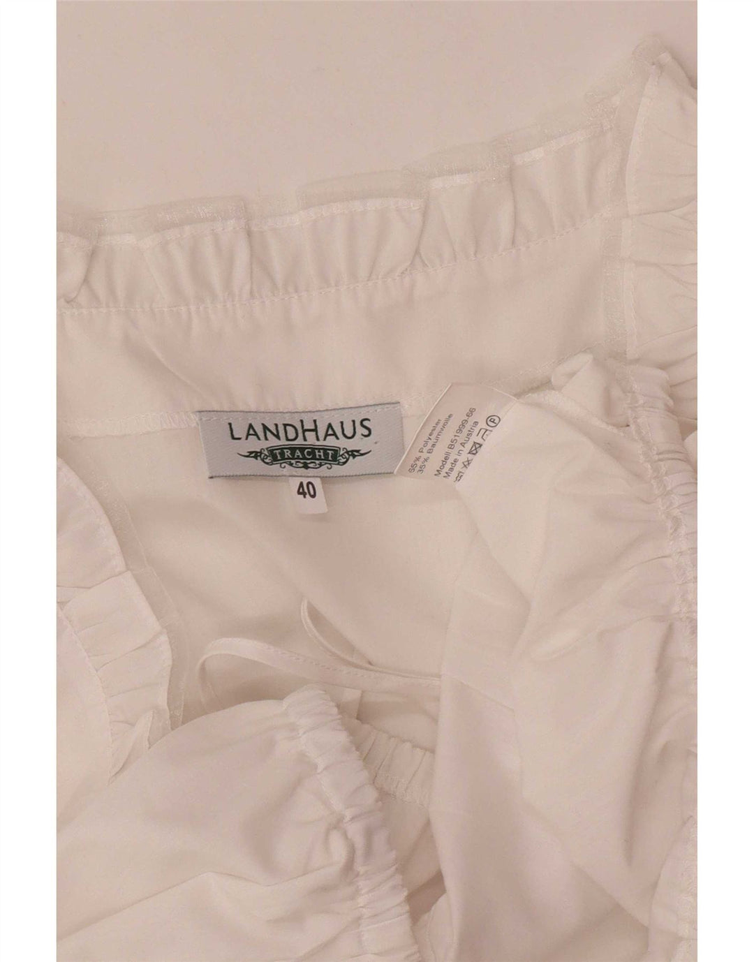 Crop Top pentru femei Landhaus EU 40 Poliester alb mediu