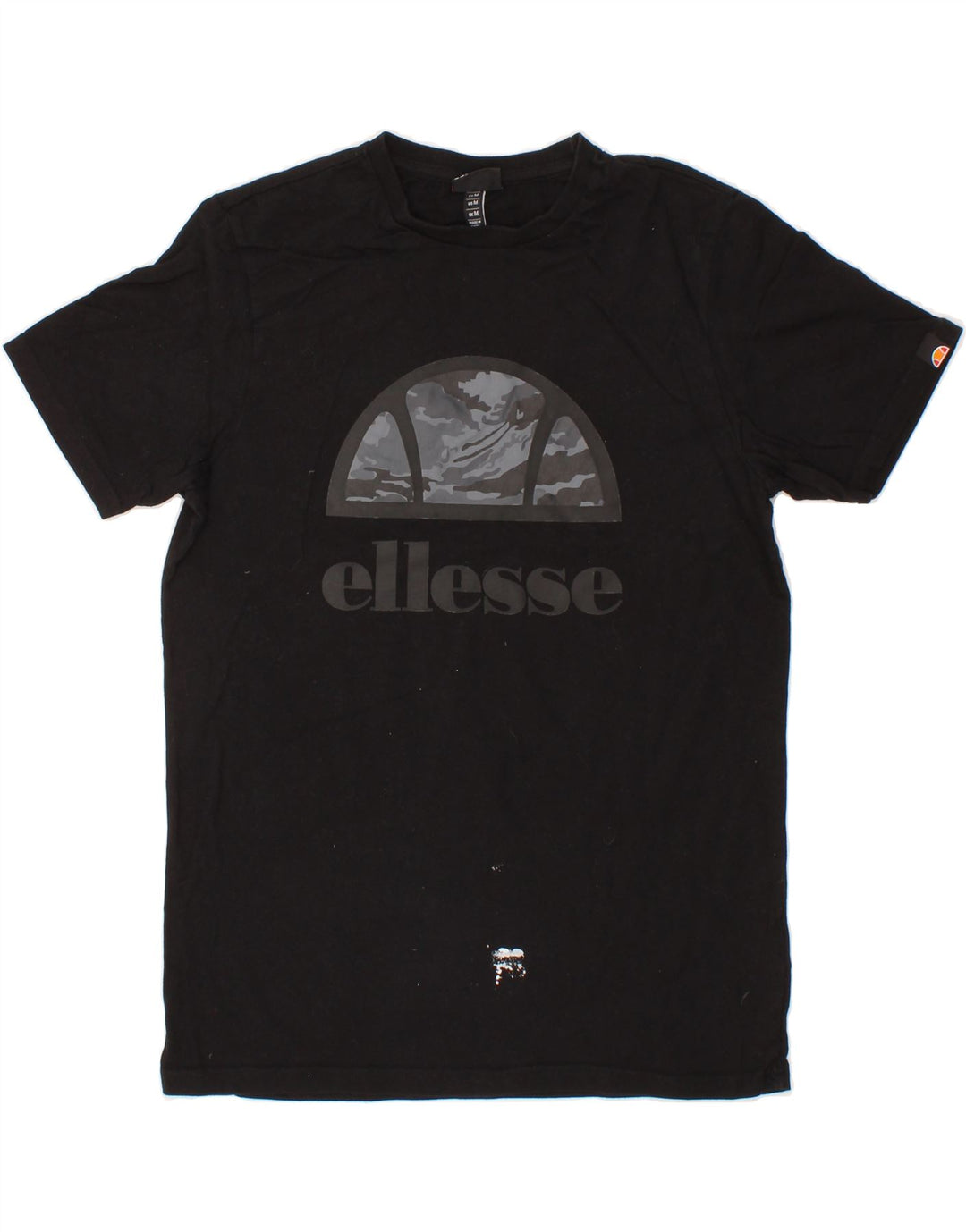 ELLESSE Mens Graphic T-Shirt Top Medium Black Cotton Vintage Ellesse and Second-Hand Ellesse from Messina Hembry 