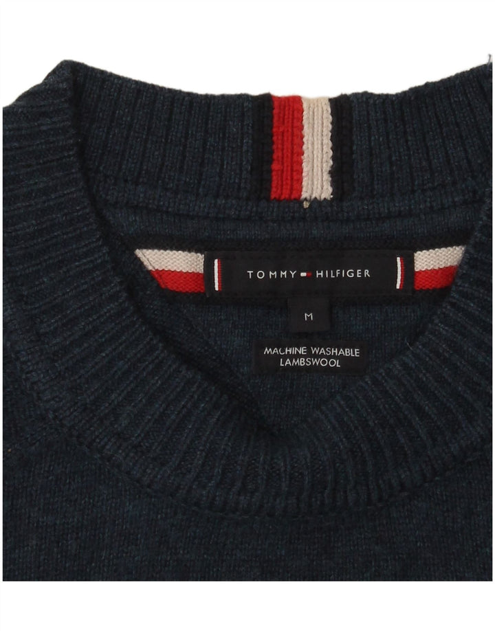 Pulover Tommy Hilfiger pentru bărbați, cu gât crew, lână de miel, albastru, mediu