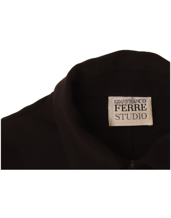 Jachetă Bomber Crop pentru femei Gianfranco Ferre UK 10 Small Black