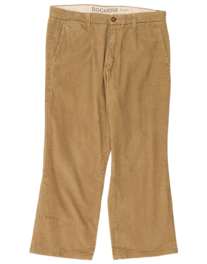 Pantaloni pentru bărbați Dockers Bootcut din velur L34 L26 Bej