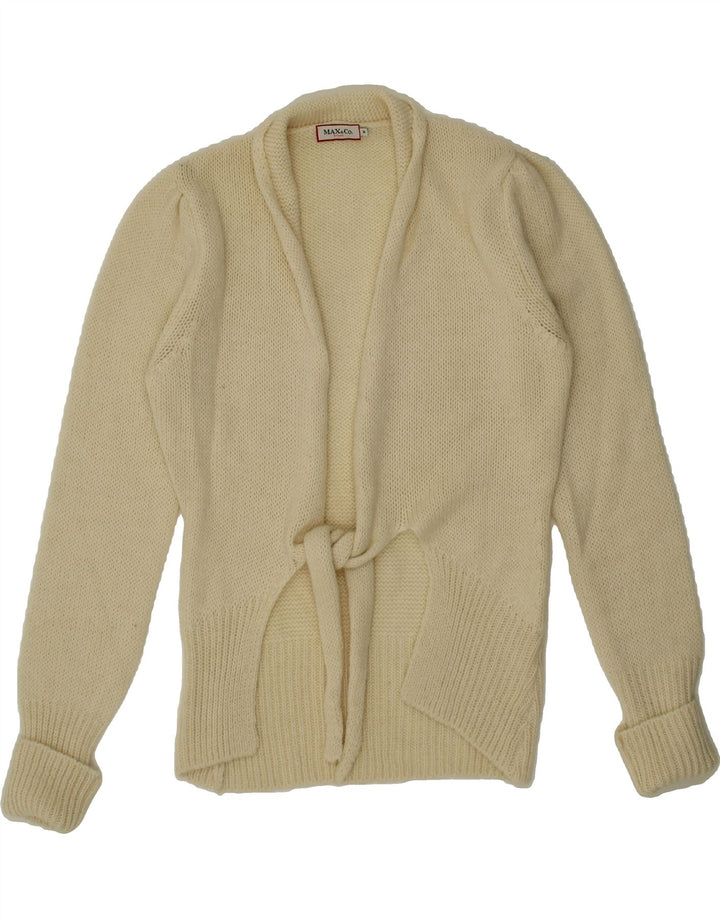 MAX & CO. Womens Cardigan Sweater UK 12 Medium Beige Acrylic Vintage Max & Co. and Second-Hand Max & Co. from Messina Hembry 