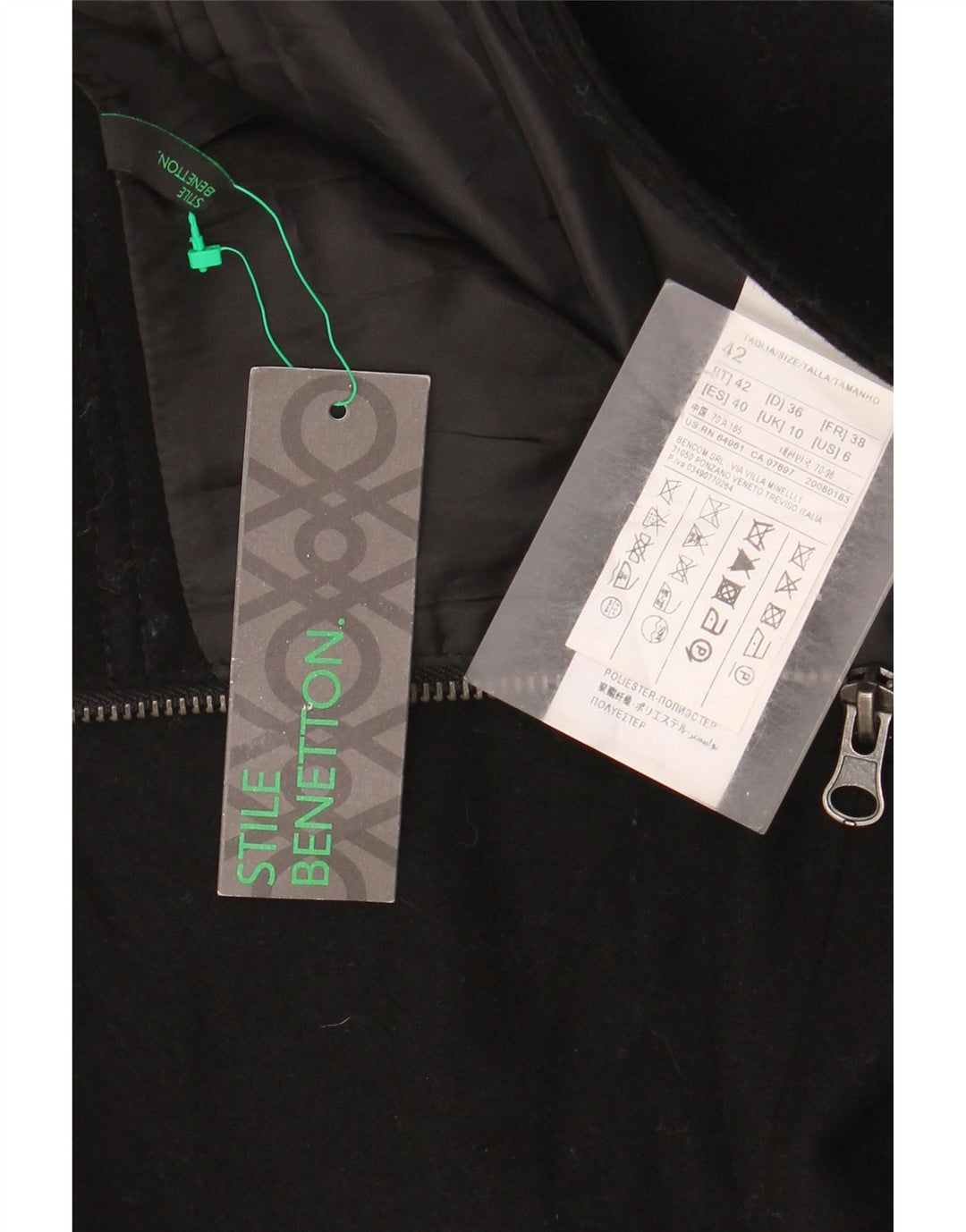 Fusta mini Benetton pentru femei IT 42 Medium W30 Lână neagră