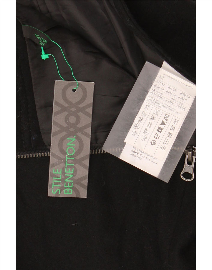 Fusta mini Benetton pentru femei IT 42 Medium W30 Lână neagră