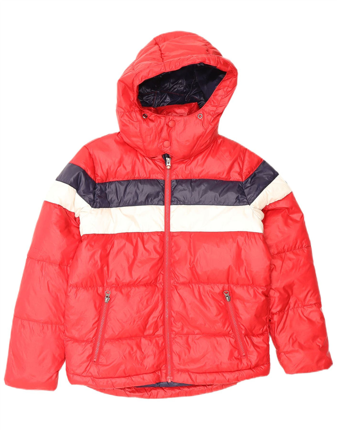 Jachetă căptușită cu glugă pentru femei CANADIENS UK 14 Medium Red Colorblock