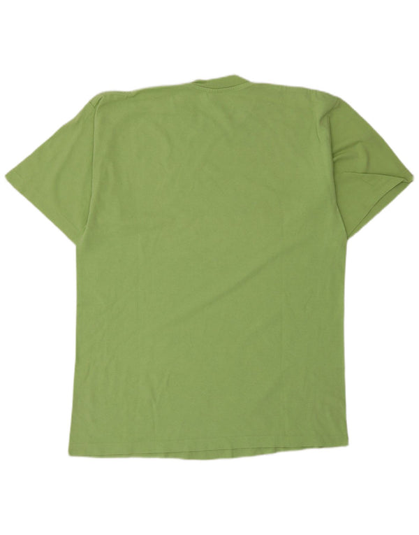 Tricou grafic Champion pentru bărbați Top mare din bumbac verde