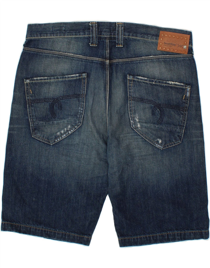 SEAL KAY Mens Regular Denim Shorts W36 Large Blue Cotton Vintage Seal Kay and Second-Hand Seal Kay from Messina Hembry 