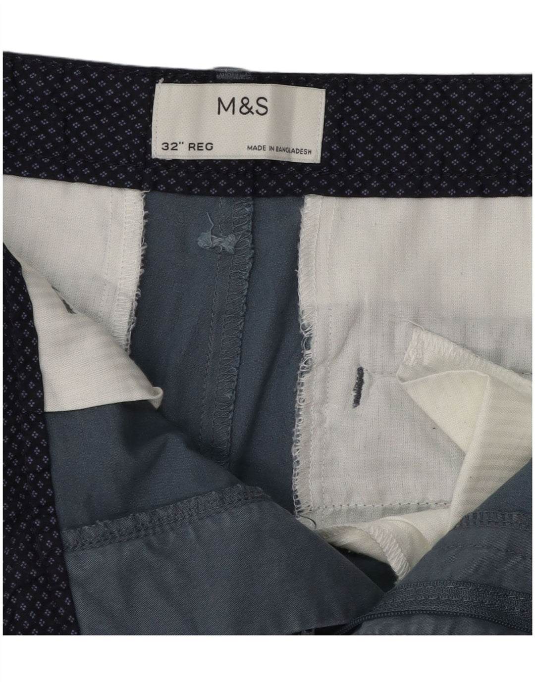 Pantaloni scurți chino pentru bărbați Marks & Spencer W32, bumbac albastru mediu