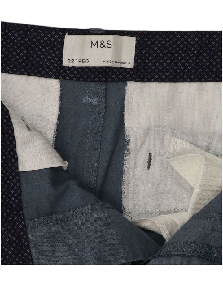 Pantaloni scurți chino pentru bărbați Marks & Spencer W32, bumbac albastru mediu
