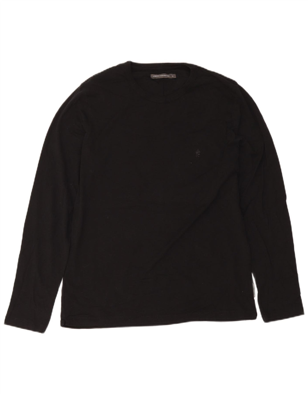 Top pentru bărbați French Connection cu mânecă lungă XL, bumbac negru