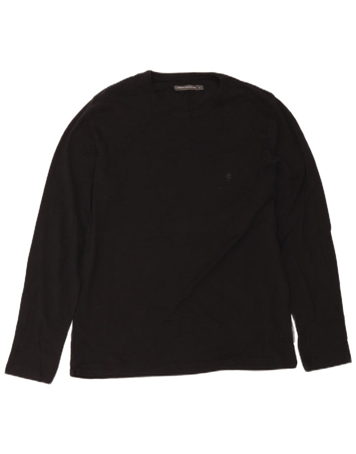 Top pentru bărbați French Connection cu mânecă lungă XL, bumbac negru