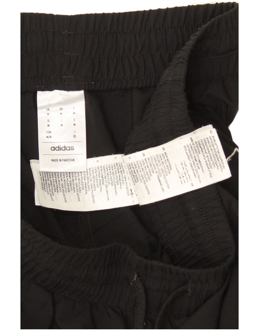 Pantaloni de trening Adidas pentru bărbați, poliester mediu negru