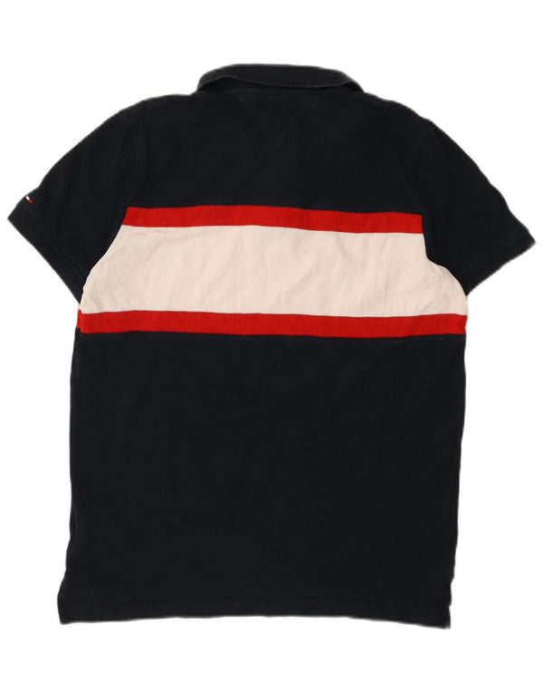 Cămașă polo Tommy Hilfiger pentru bărbați, slim fit, mare, albastru bleumarin, bumbac color bloc