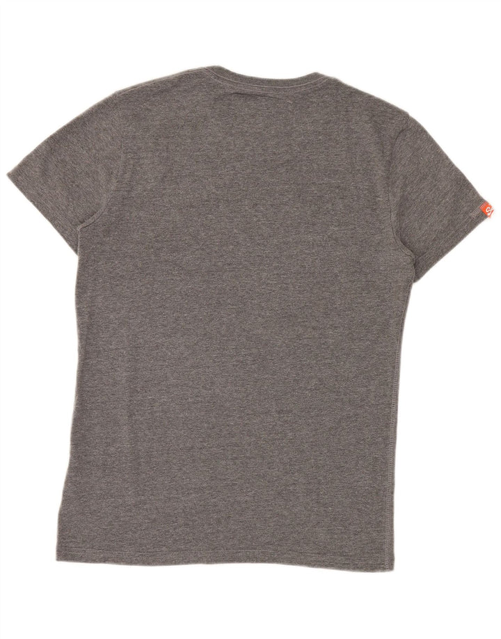 Tricou grafic pentru bărbați Superdry Top din bumbac gri mediu