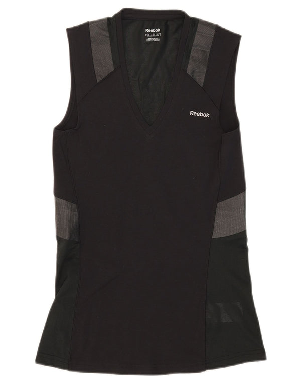 Vestă Reebok pentru femei UK 12/14 Medium Black Colorblock Bumbac