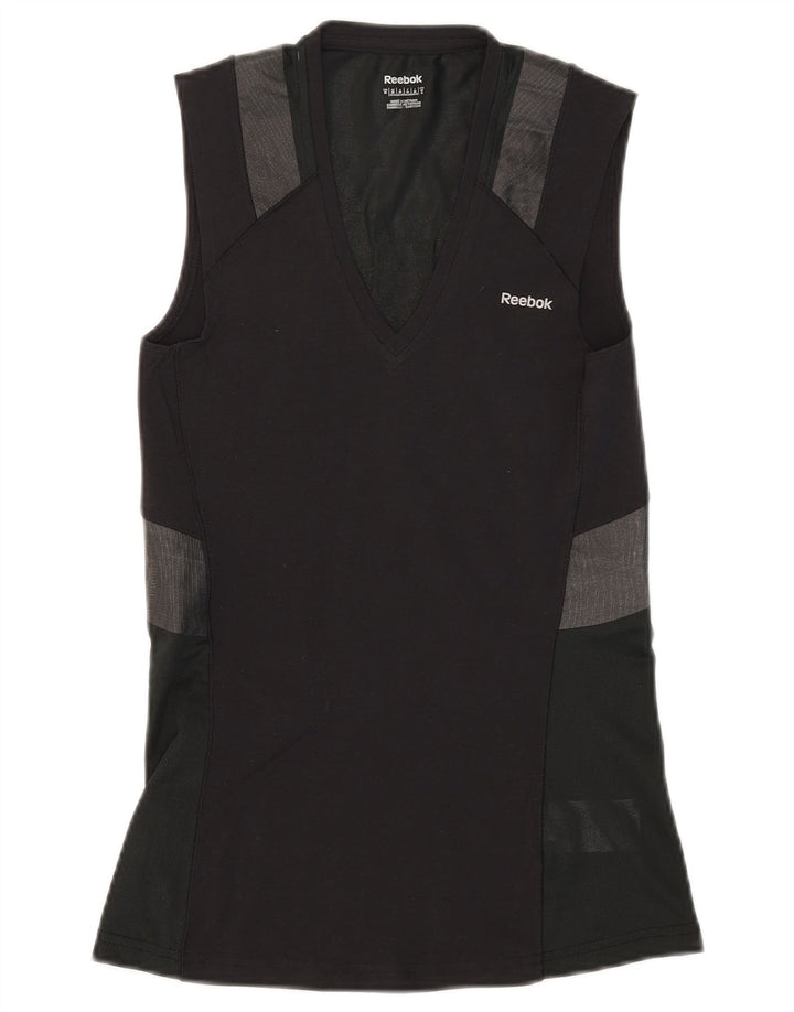 Vestă Reebok pentru femei UK 12/14 Medium Black Colorblock Bumbac
