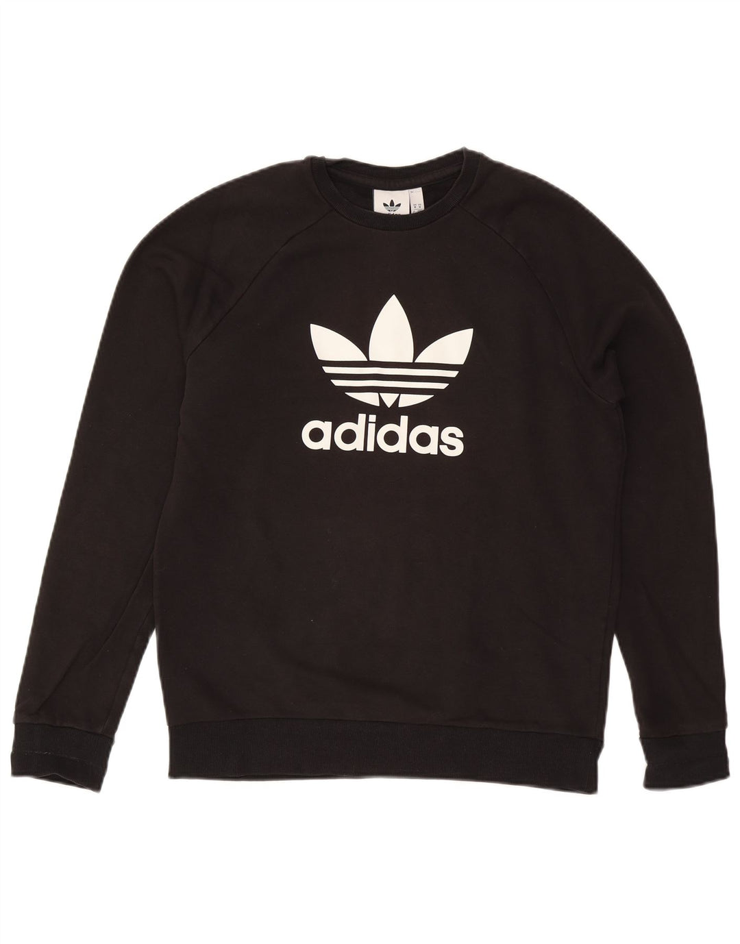 Hanorac grafic pentru bărbați Adidas Jumper mediu din bumbac negru