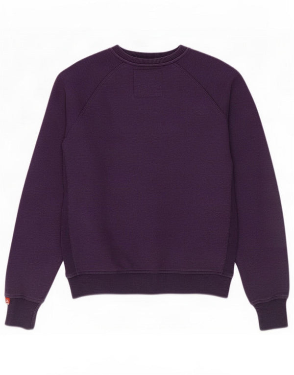 Superdry Pulover supradimensionat pentru femei UK 10 Small Purple Bumbac