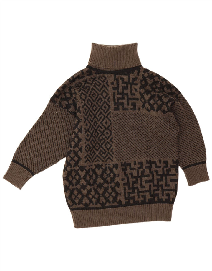 i Blues Pulover cu gât rulat pentru femei IT 42 Maro Mediu Geometric
