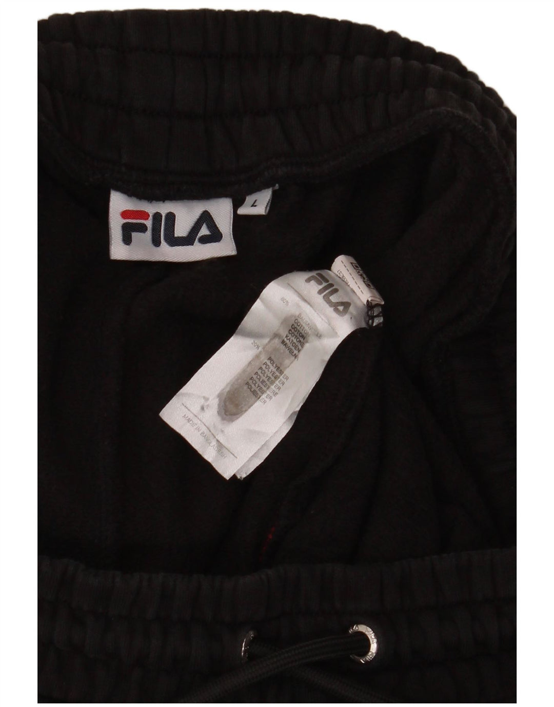 Pantaloni de trening Fila pentru bărbați Joggeri mari, negru, bumbac