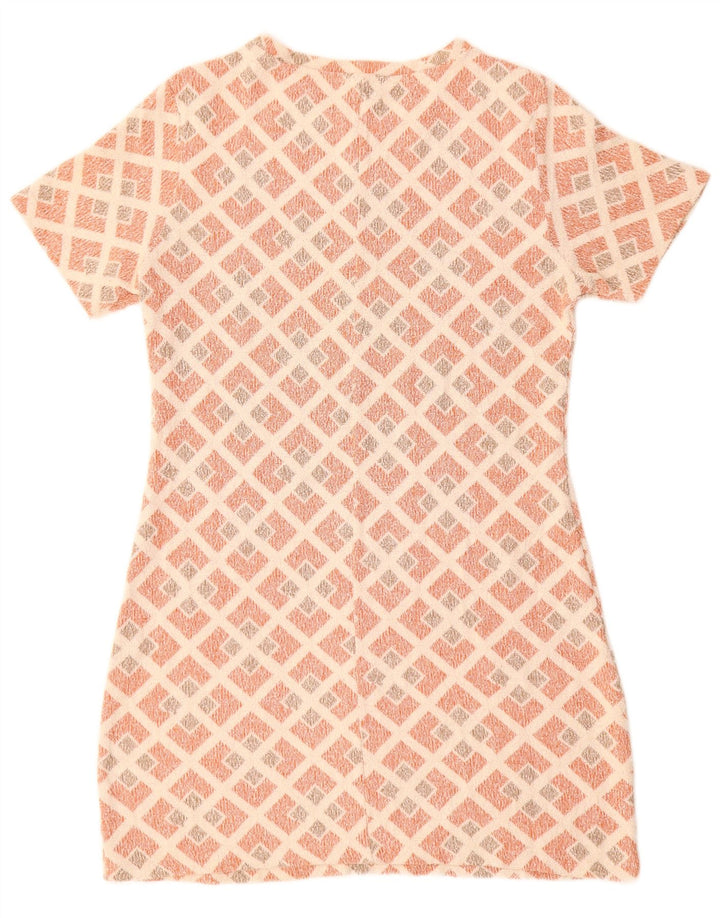 Rochie teacă pentru femei Zara UK 14 mare roșu geometric