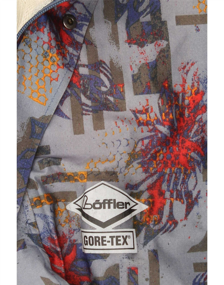 Jachetă de ploaie cu glugă Loffler pentru bărbați UK 40 Large Blue Geometric