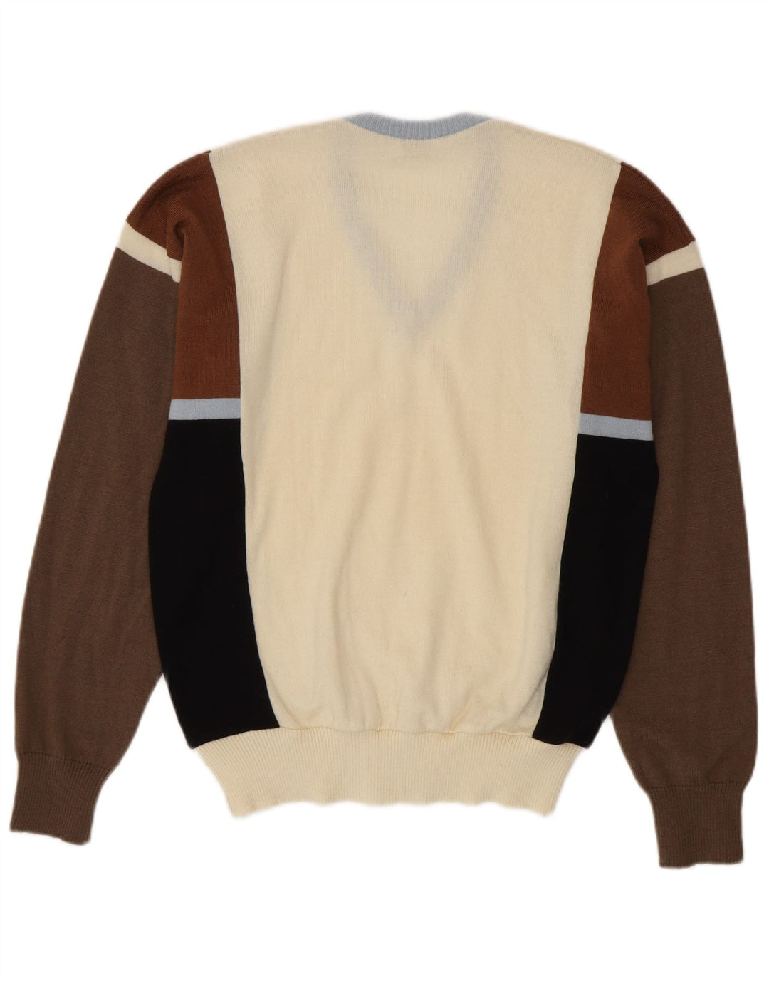 Pulover VINTAGE pentru bărbați cu decolteu în V IT 50 Mediu Multicolor Colorblock