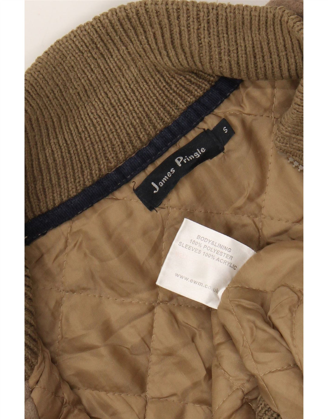 James Pringle Jachetă Bomber pentru bărbați, cu tăiere largi, UK 36 Poliester maro mic