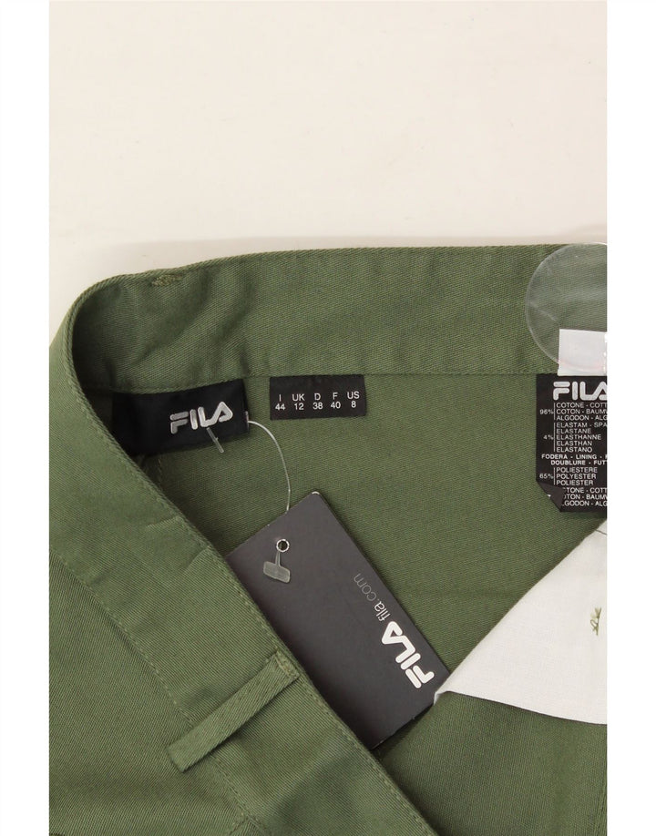 FILA Womens Chino Shorts UK 12 Medium W32 Green Cotton Vintage Fila and Second-Hand Fila from Messina Hembry 