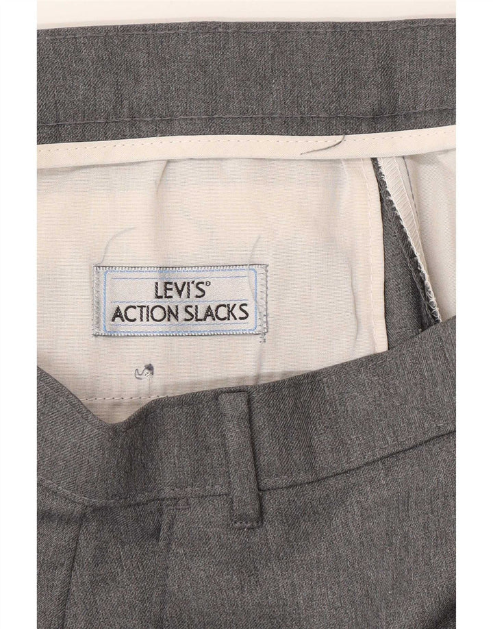 Pantaloni chino drepți pentru bărbați Levi's W38 L29 poliester gri