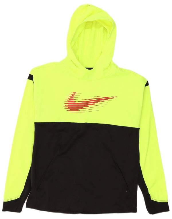 Pulover Nike Dri Fit Graphic pentru băieți, 13-14 ani, XL, galben colorblock