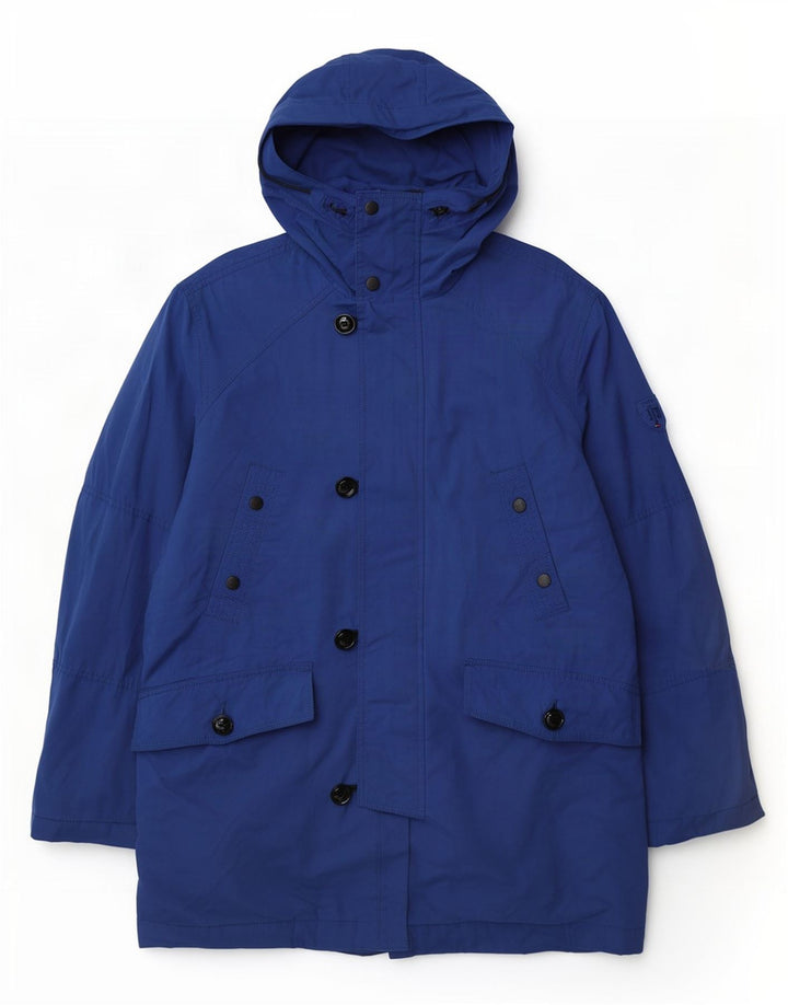 Jachetă parka cu glugă Tommy Hilfiger pentru bărbați UK 40 Poliester albastru mare