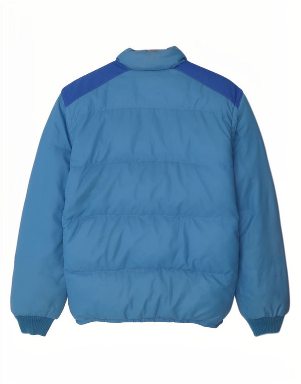 Jachetă căptușită vintage pentru bărbați UK 38, albastru mediu, bumbac color bloc