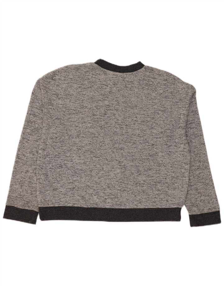 Pulover Topshop pentru femei cu decolteu triplu UK 12 Medium Gri Pete