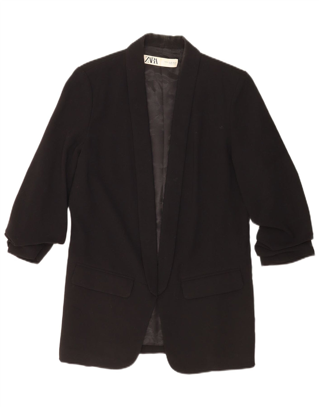 Blazer supradimensionat pentru femei Zara UK 6 XS Poliester negru