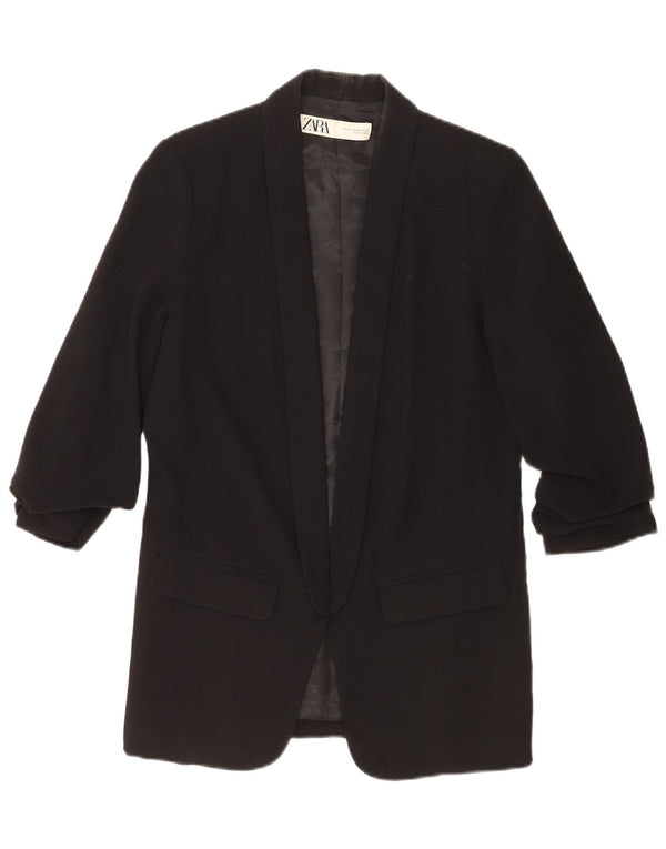 Blazer supradimensionat pentru femei Zara UK 6 XS Poliester negru