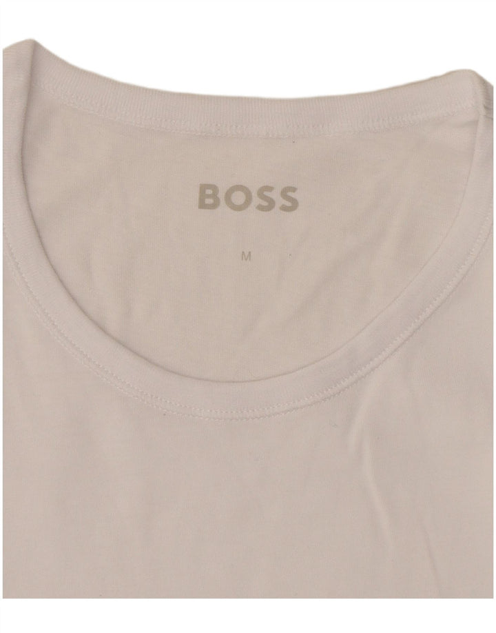 Tricou pentru bărbați Hugo Boss Top Medium White Bumbac