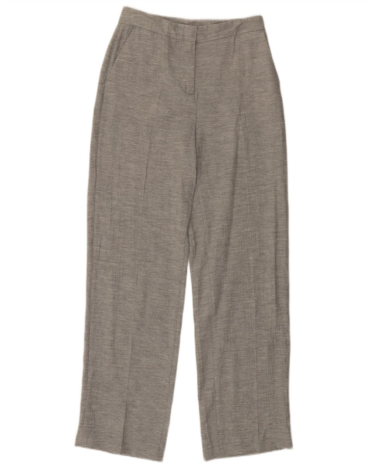 Pantaloni chino drepți ZARA pentru femei XS W27 L32 gri viscoză