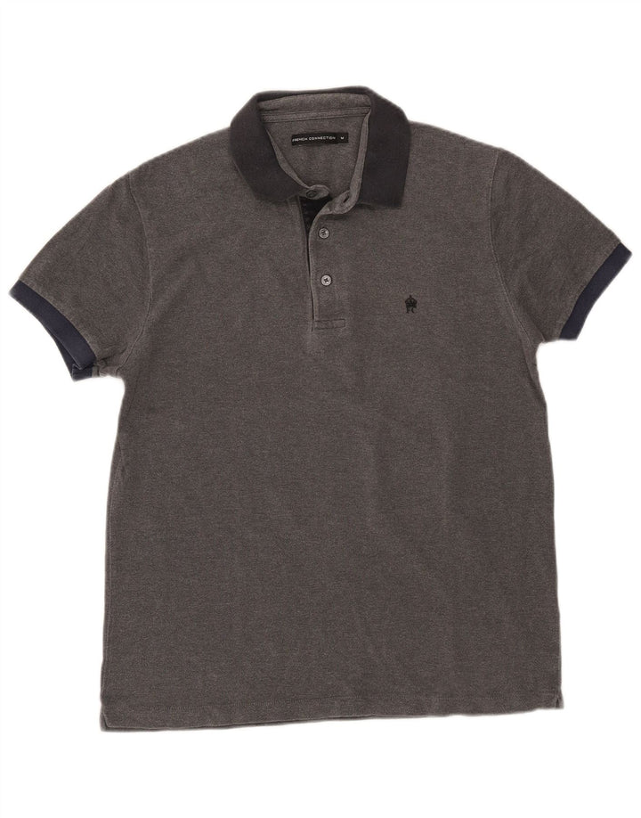 Tricou polo pentru bărbați French Connection, bumbac gri mediu