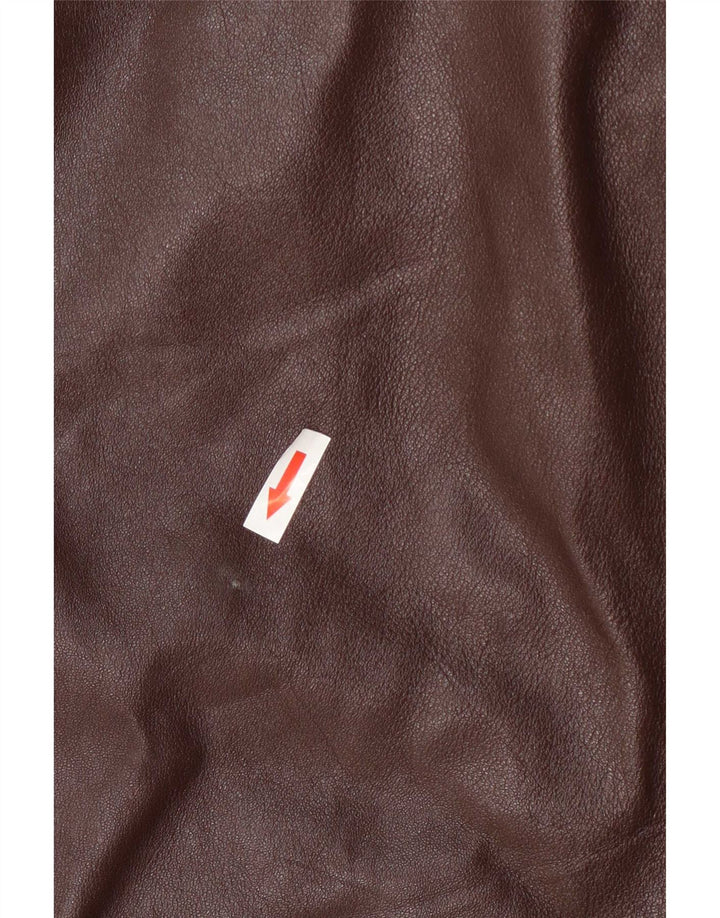 Palton din piele vintage pentru femei IT 48 XL Burgundy