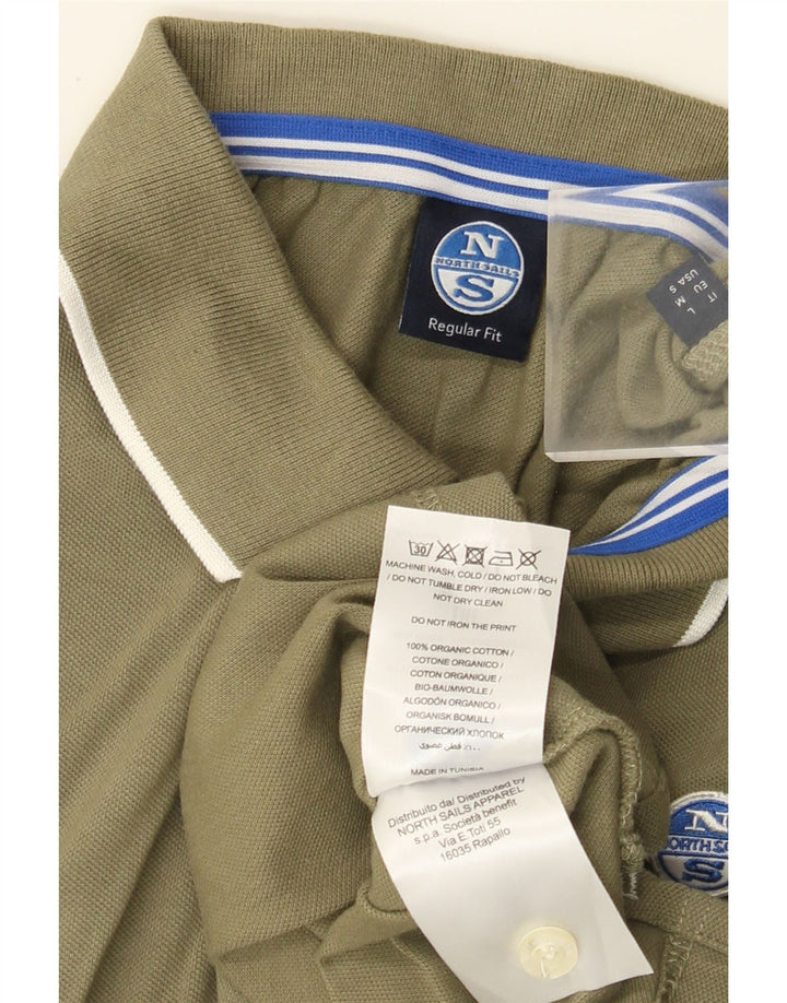 Tricou polo North Sails pentru bărbați, bumbac kaki mediu